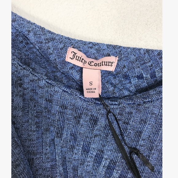 Juicy Couture Blue One Shoulder Flounce Top A8 - Picture 3 of 6
